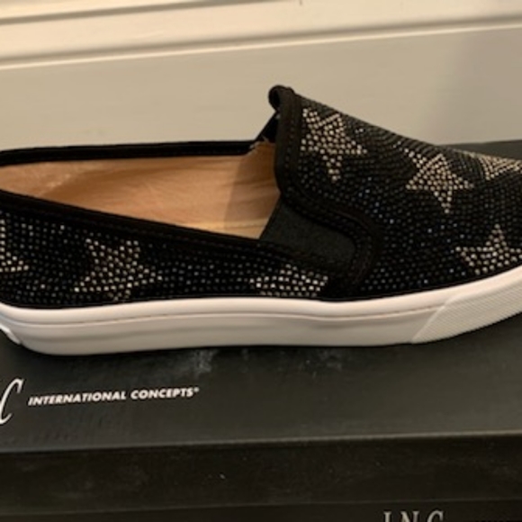 INC INTERNATIONAL CONCEPTS Slip-Ons Stars BLK 7.5 - Picture 7 of 8